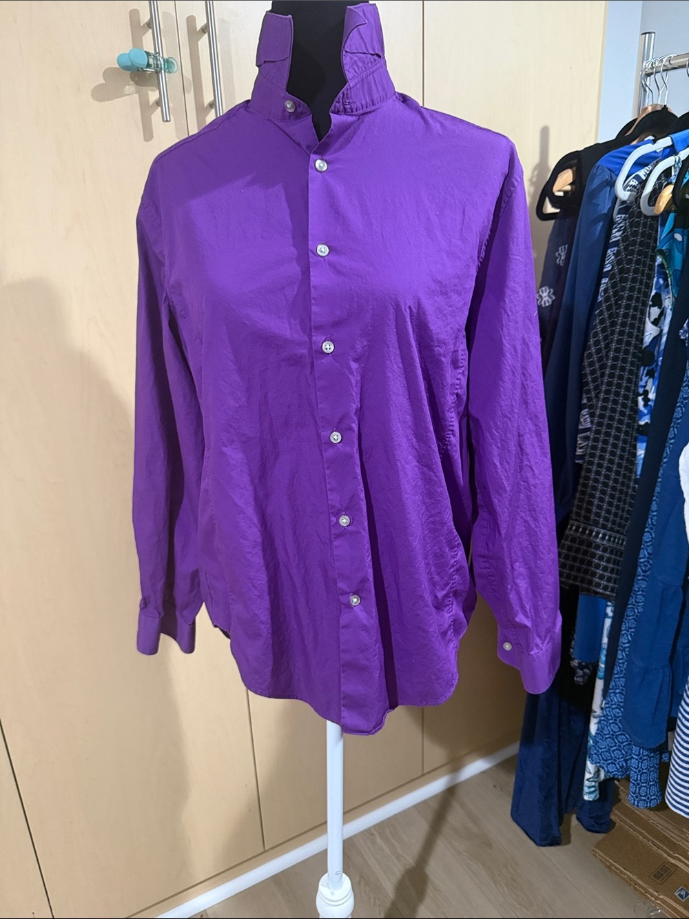 Calvin Klein Purple Button-Up Blouse